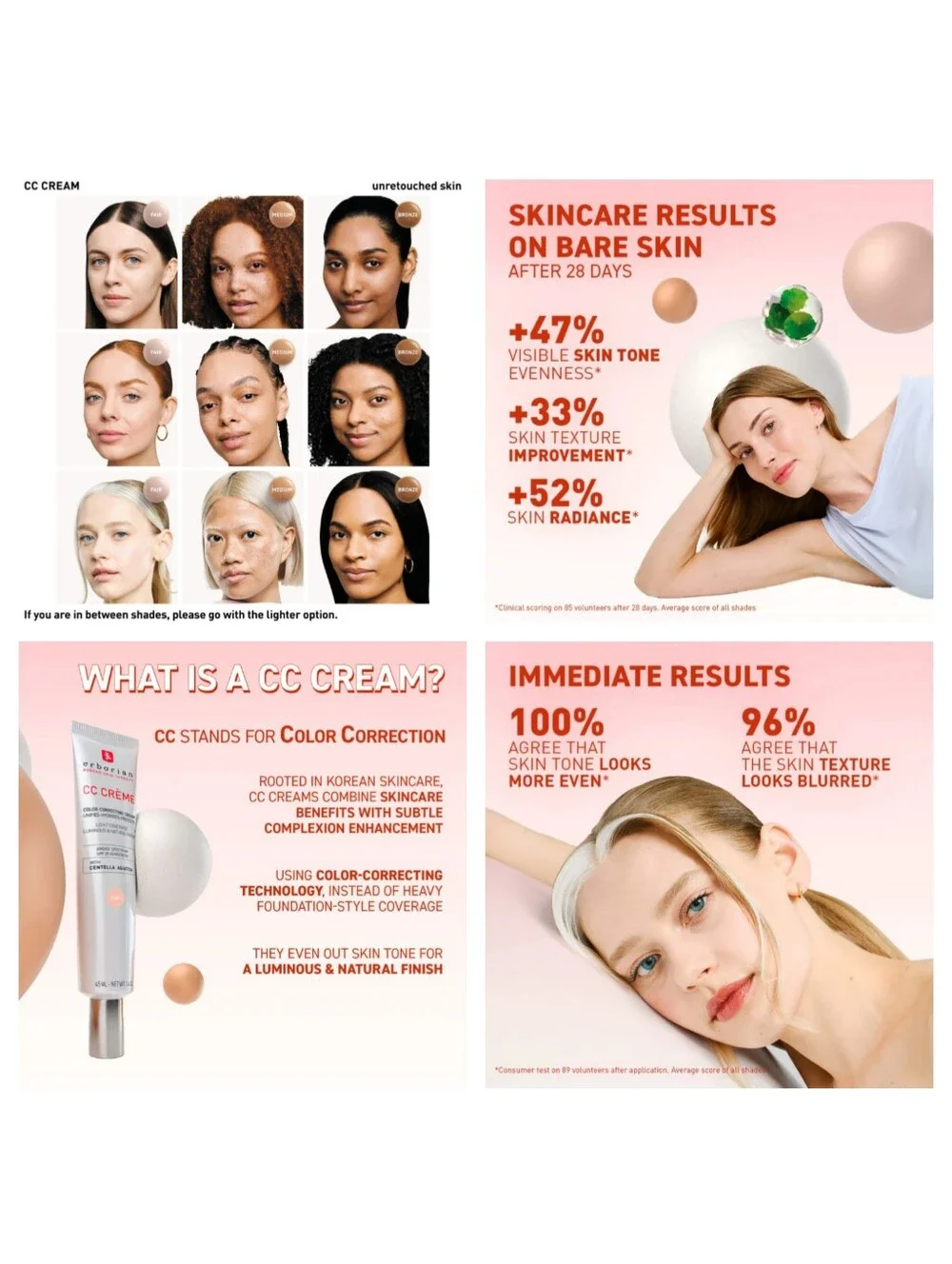 ERBORIAN CC Créme Color-Correcting Cream SPF 25 In Fair